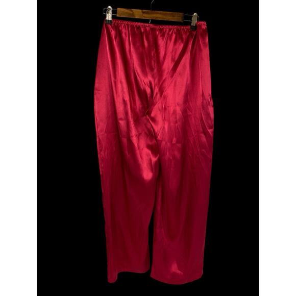 Gilligan & O'Malley Pajama Set PJs Red Satin Top & Pants Womens M Quiet Luxury - Picture 8 of 12